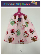 Crochet Top Hand Towel / Tea Towel (Double Thickness) - Christmas Treats