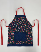 Apron Reversible - Blue Floral / Blue