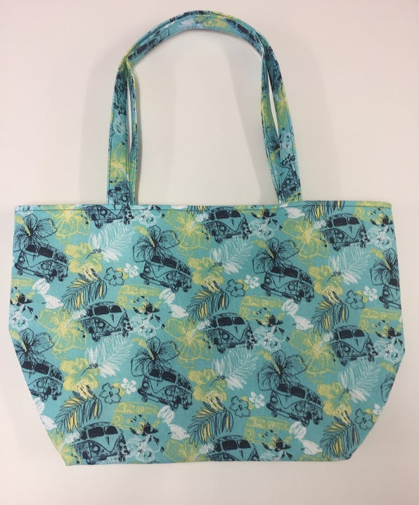 Large Tote Bag – Hibiscus Combi Blue