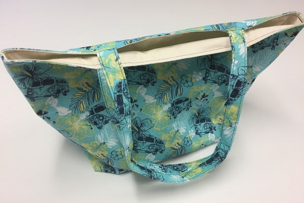 Large Tote Bag – Hibiscus Combi Blue