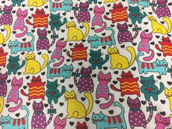 Large Tote Bag – Multi Coloured Cats