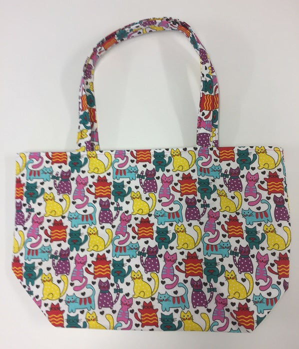 Large Tote Bag – Multi Coloured Cats
