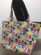 Large Tote Bag – Multi Coloured Cats