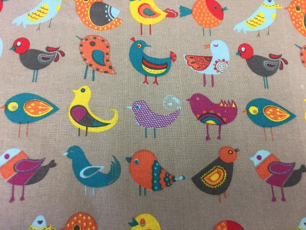 Large Tote Bag – Birds Taupe