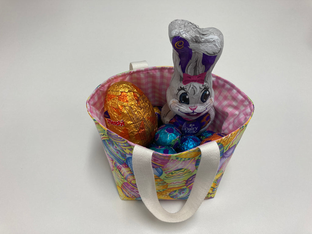 Easter Egg Basket - Egg - Pink Gingham