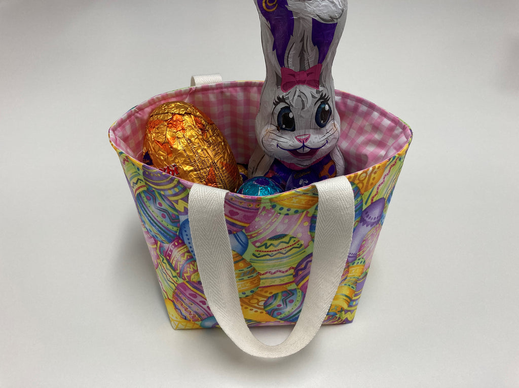 Easter Egg Basket - Egg - Pink Gingham