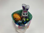 Easter Egg Basket - Bunny - Green Gingham