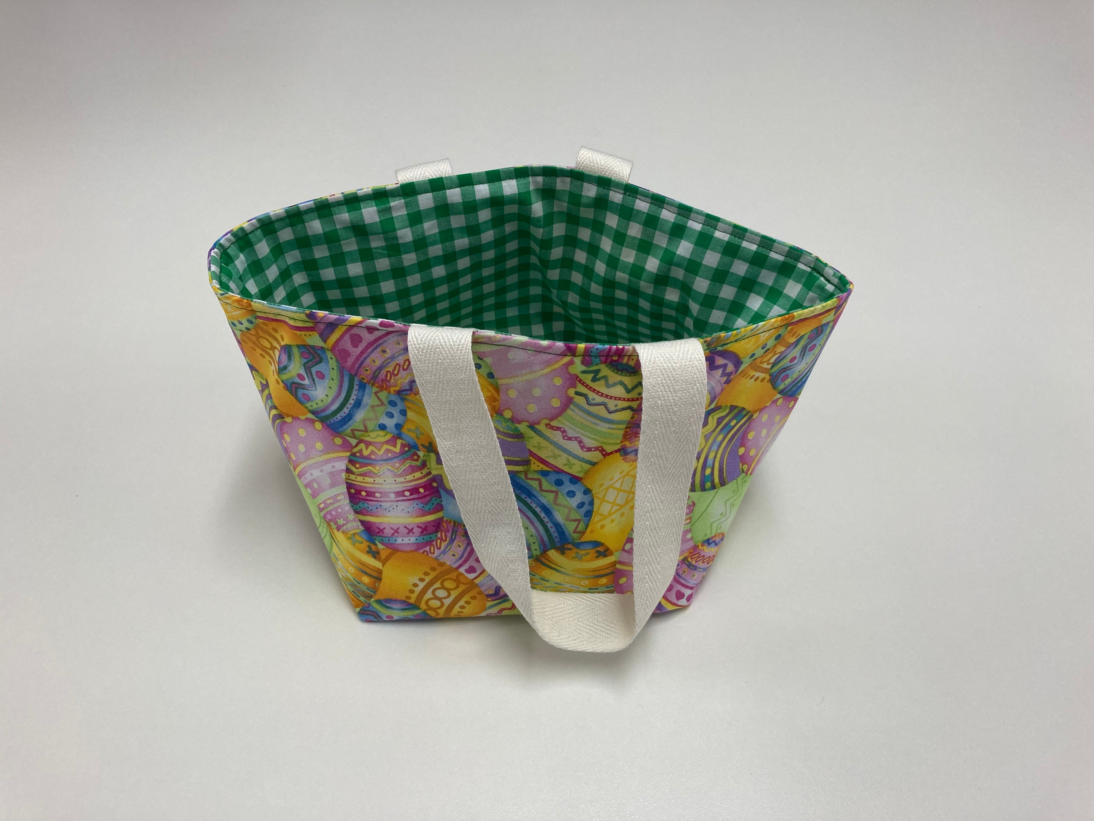 Easter Egg Basket - Egg - Green Gingham