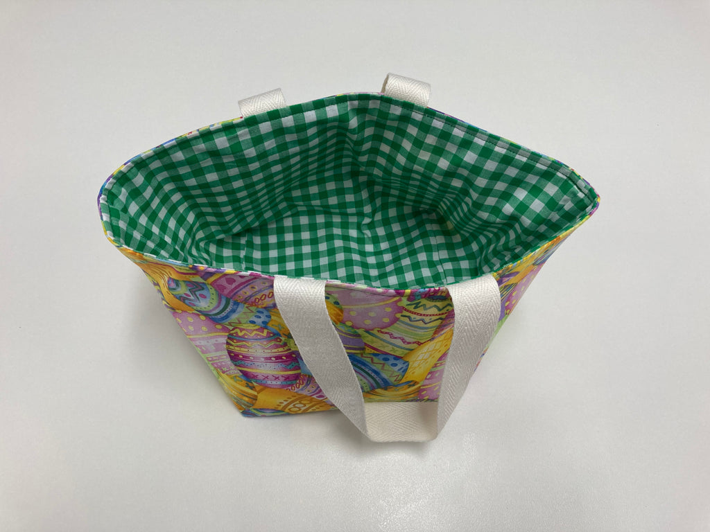 Easter Egg Basket - Egg - Green Gingham
