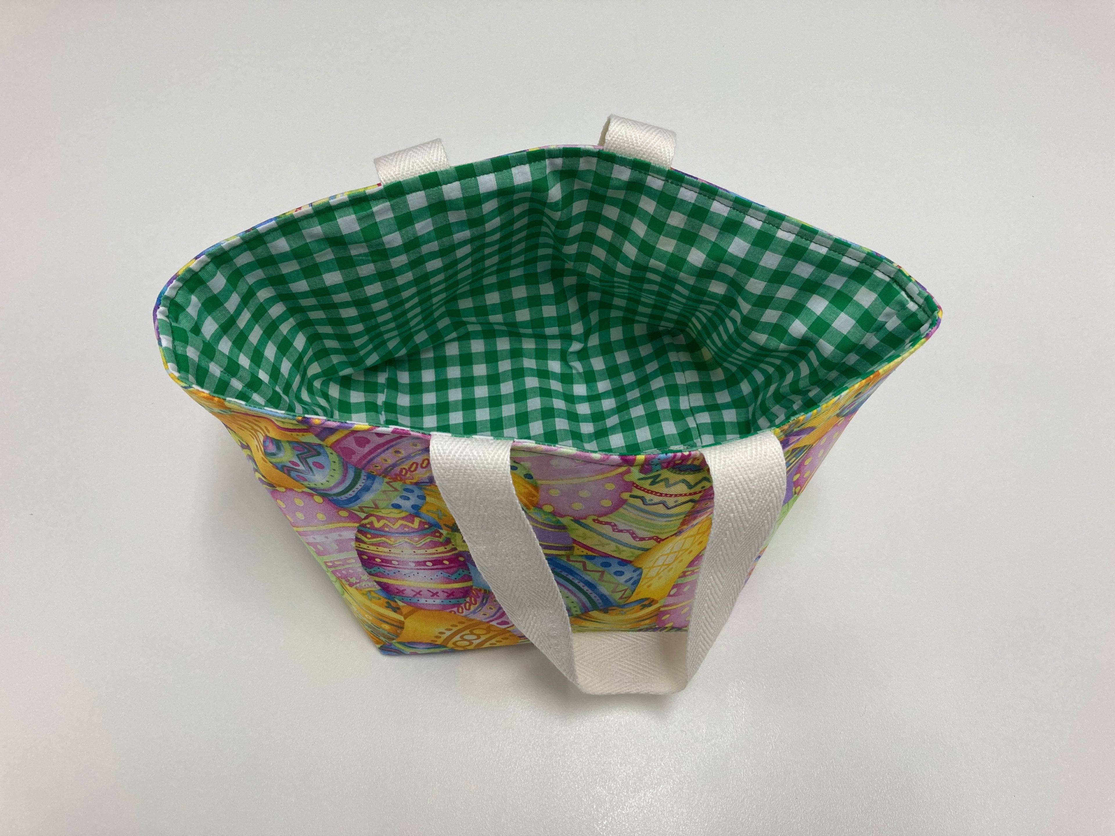 Easter Egg Basket - Egg - Green Gingham