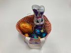 Easter Egg Basket - Bunny - Orange Gingham