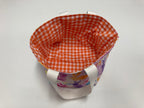 Easter Egg Basket - Bunny - Orange Gingham