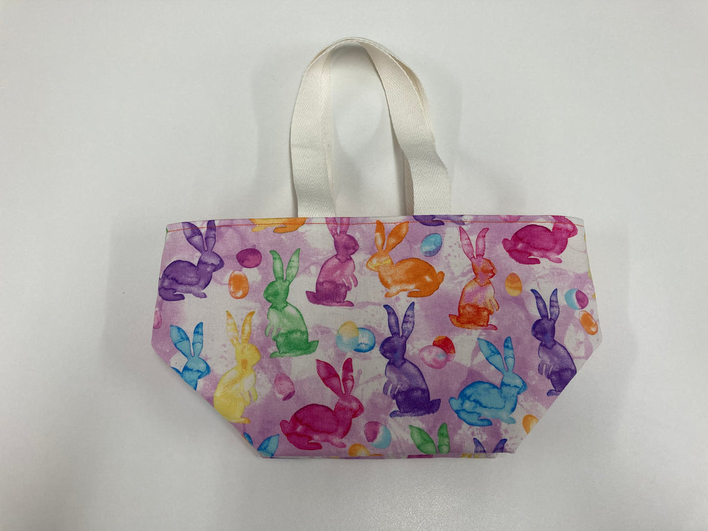 Easter Egg Basket - Bunny - Orange Gingham