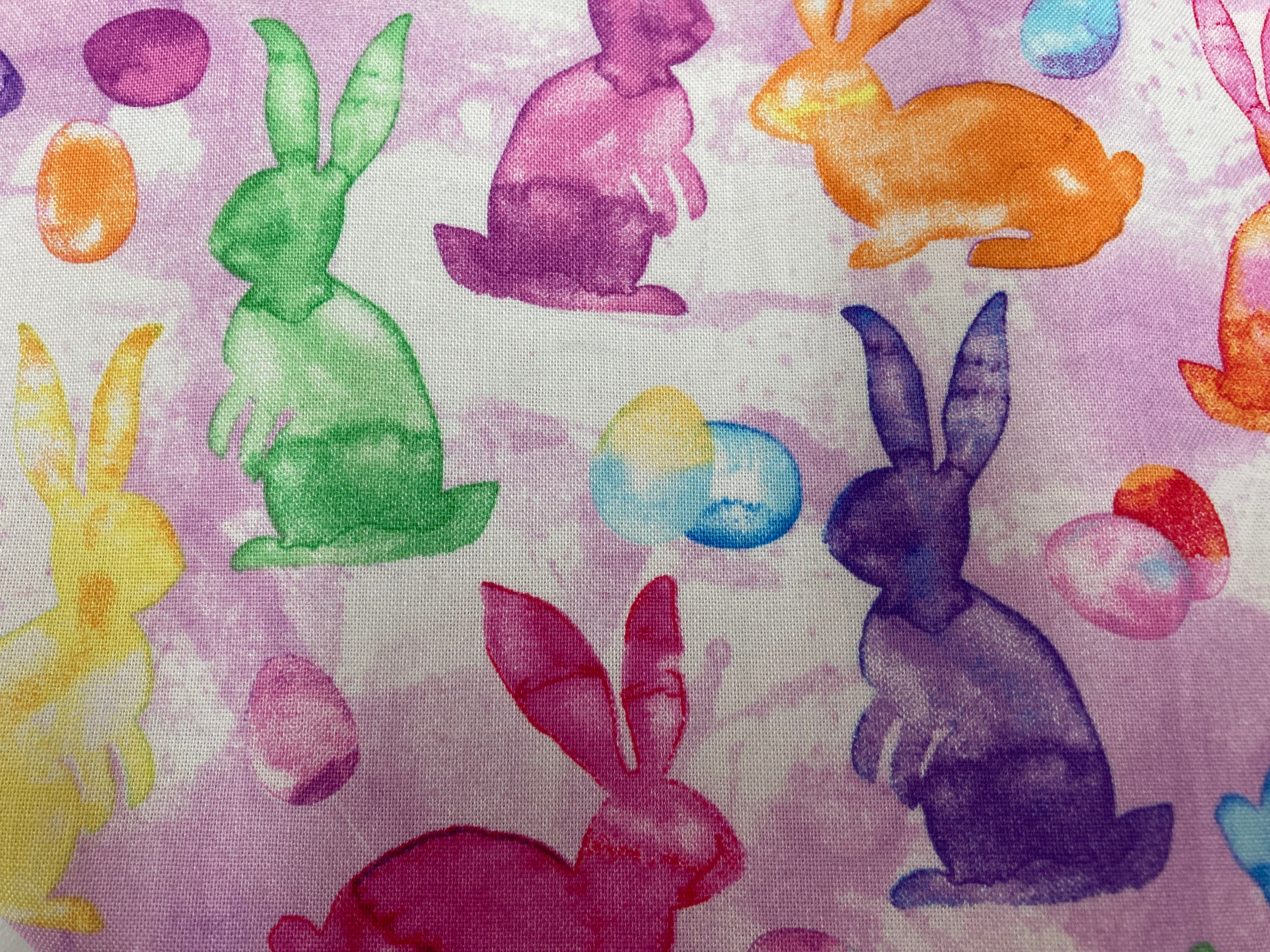 Easter Egg Basket - Bunny - Orange Gingham