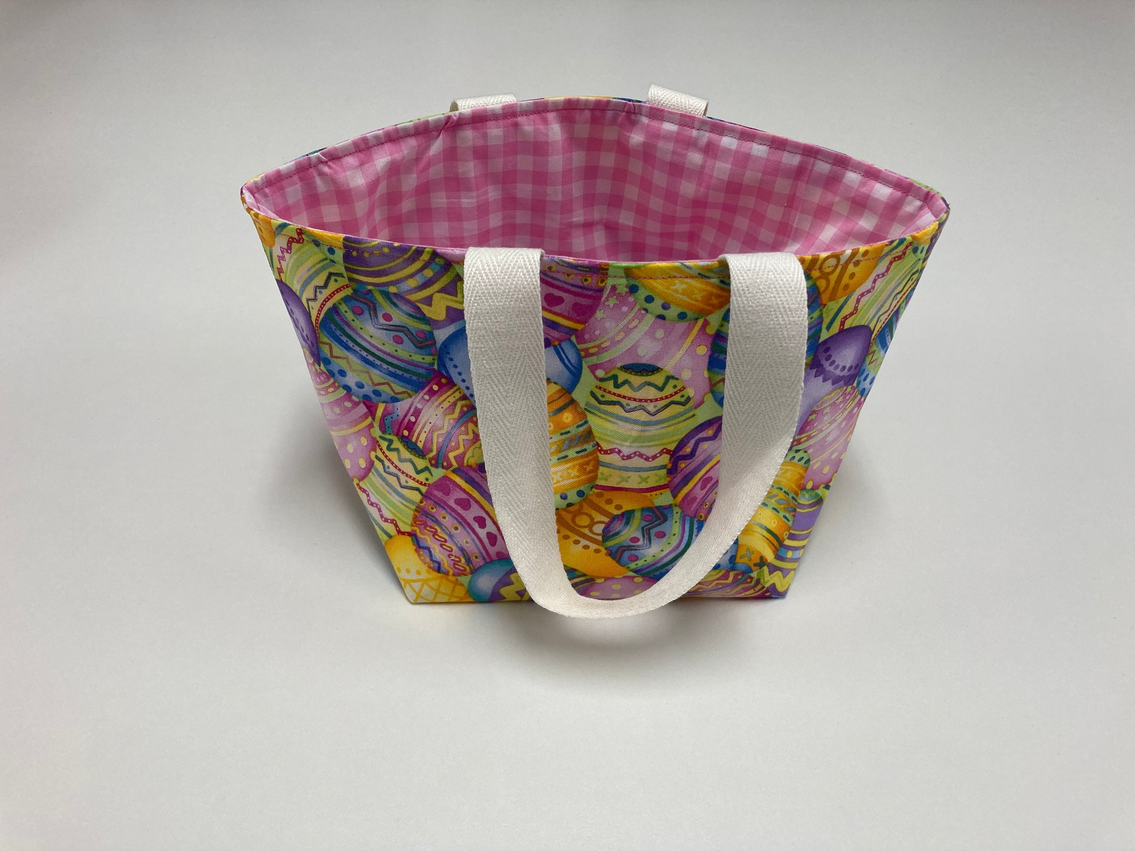 Easter Egg Basket - Egg - Pink Gingham