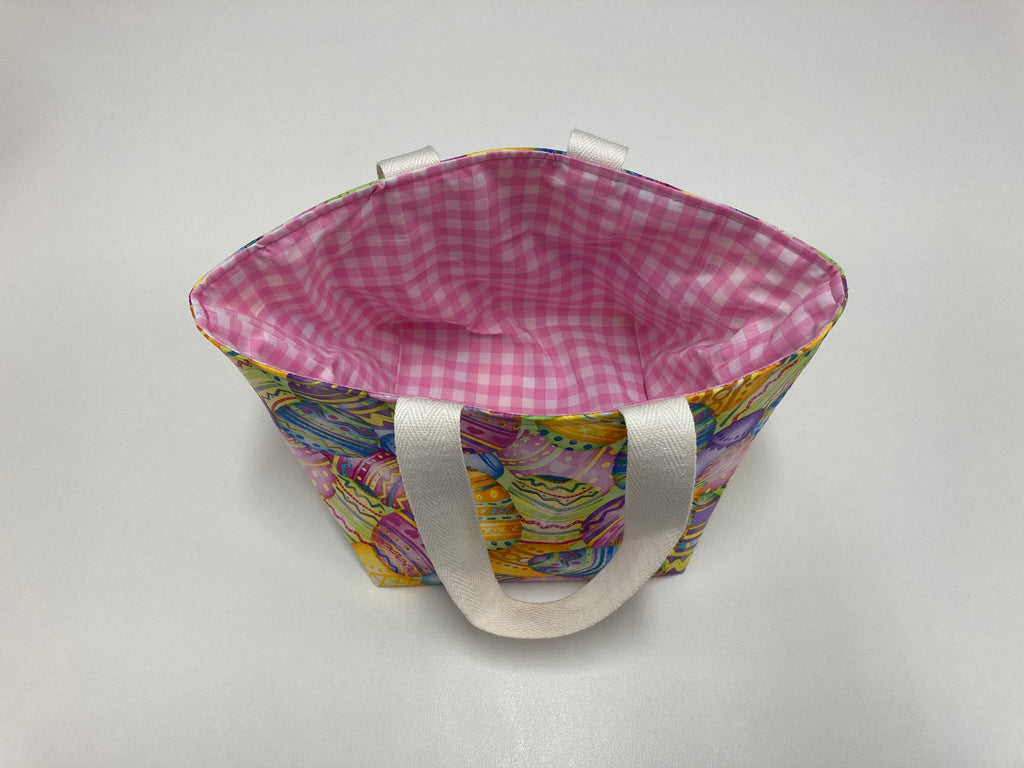Easter Egg Basket - Egg - Pink Gingham