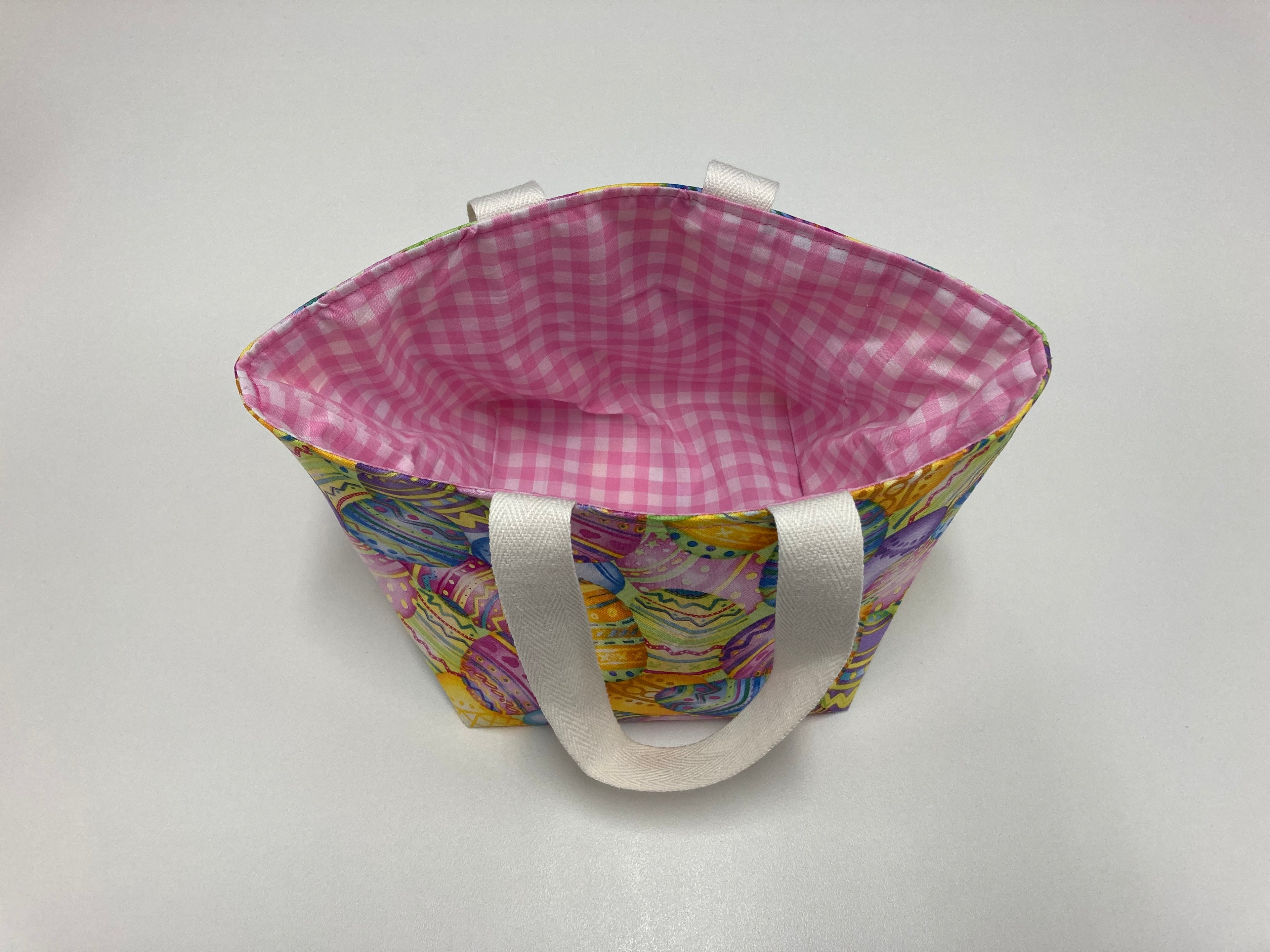 Easter Egg Basket - Egg - Pink Gingham