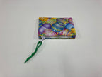 Zip Clutch / Purse / Bag / Pouch - Easter Eggs - Green Gingham
