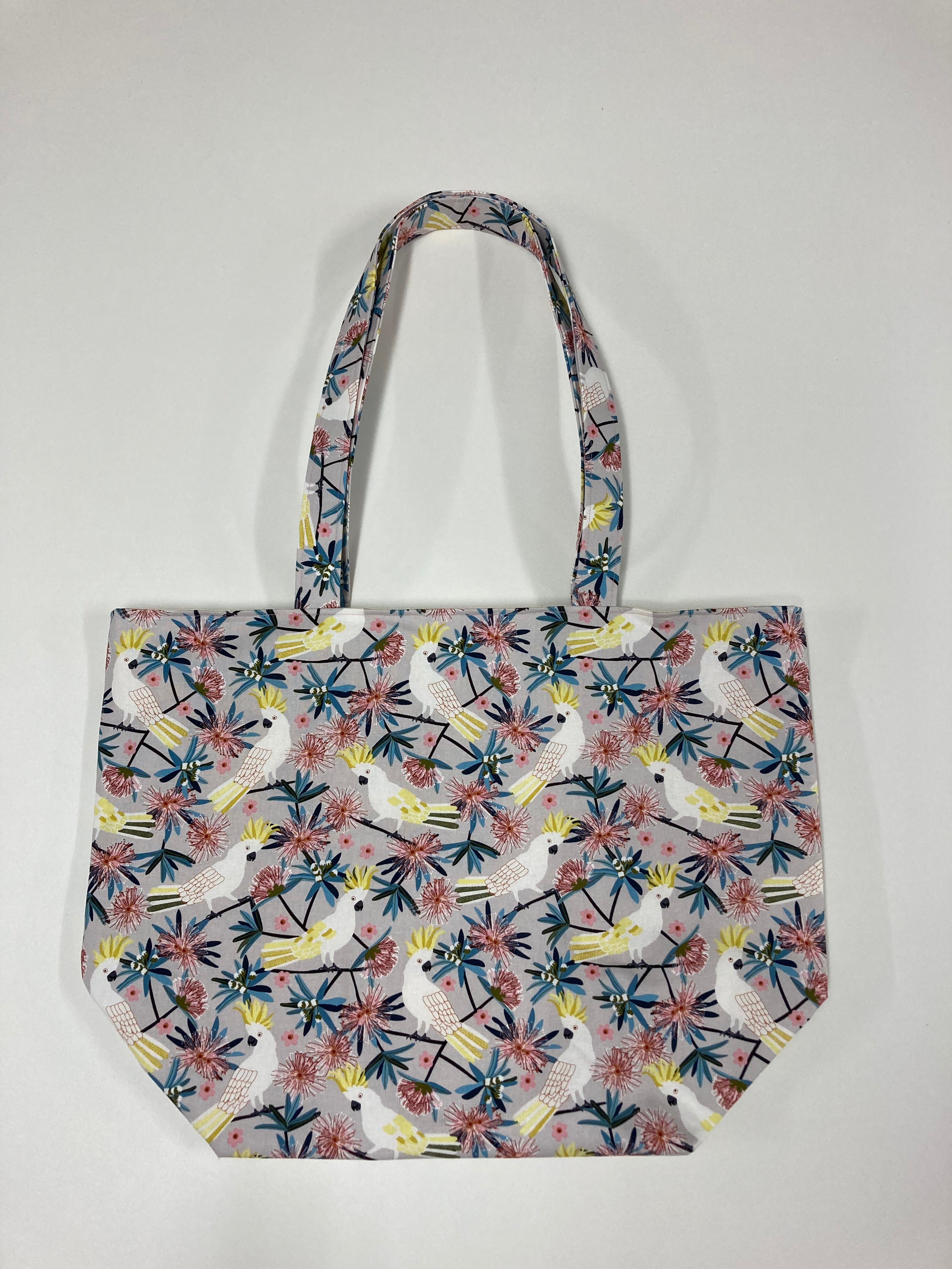Large Tote Bag – White Cockatoo