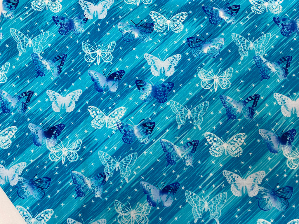 Large Tote Bag – Blue Butterflies