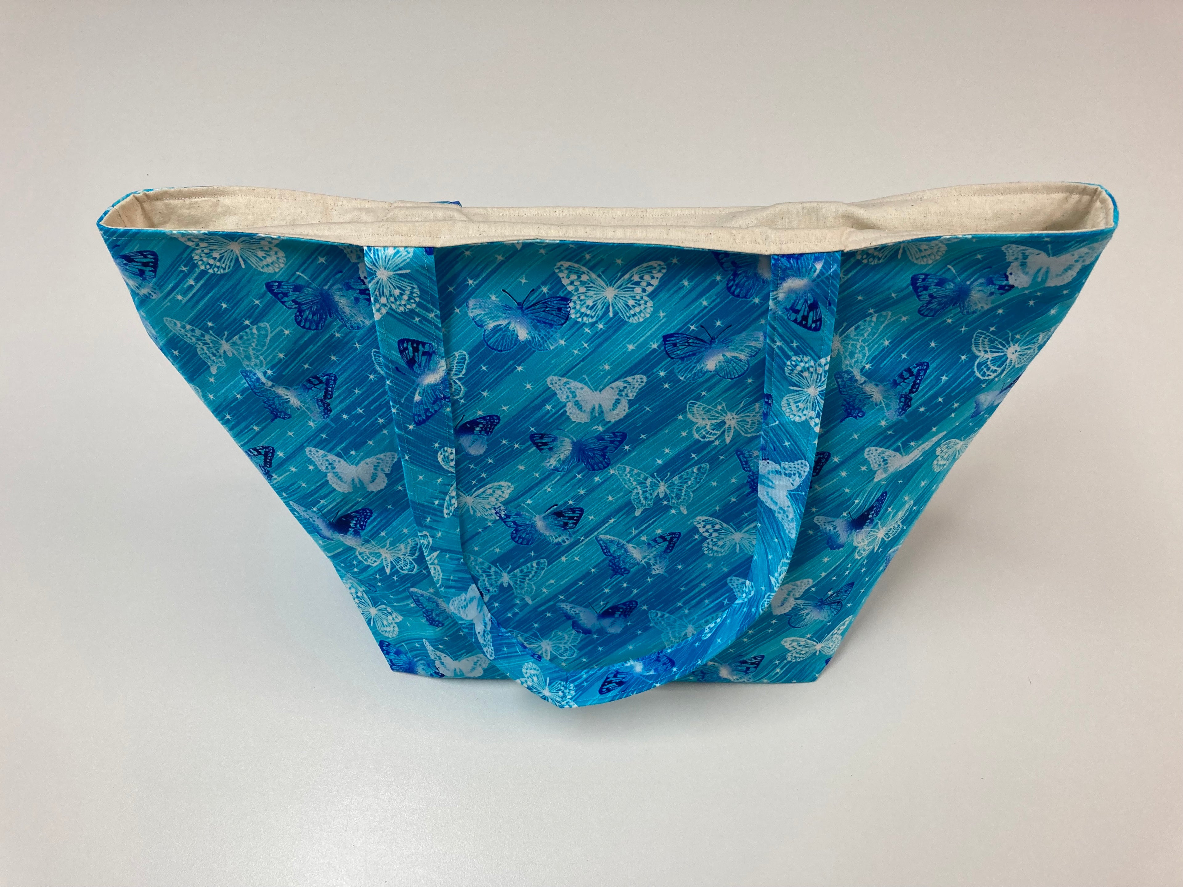 Large Tote Bag – Blue Butterflies