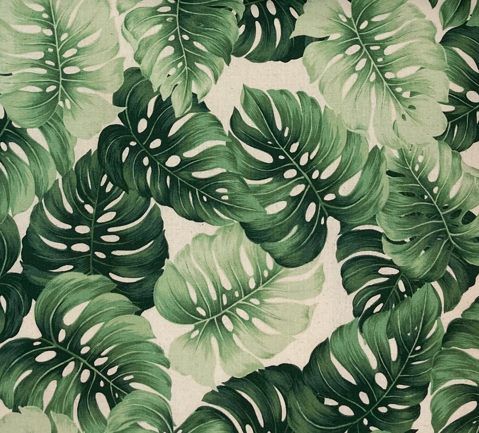 Large Tote Bag – Leaves on Cream