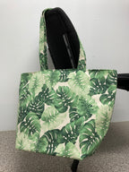 Large Tote Bag – Leaves on Cream