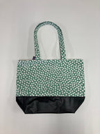 Large Tote Bag with Vinyl Base - Green Spot