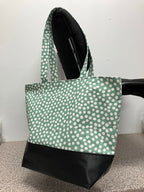 Large Tote Bag with Vinyl Base - Green Spot