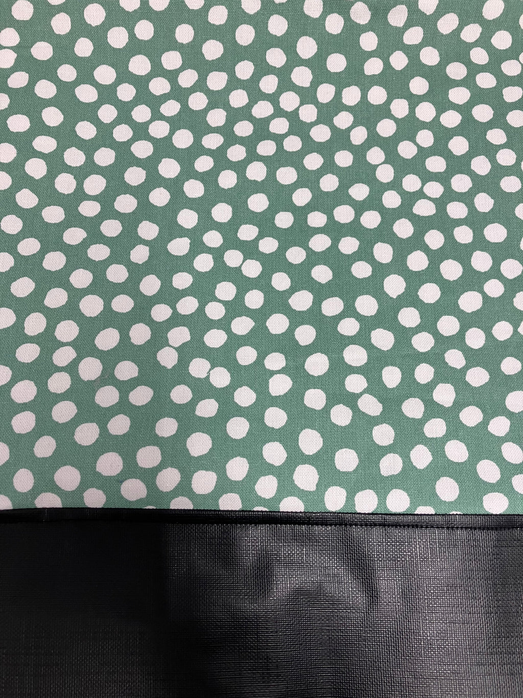 Large Tote Bag with Vinyl Base - Green Spot