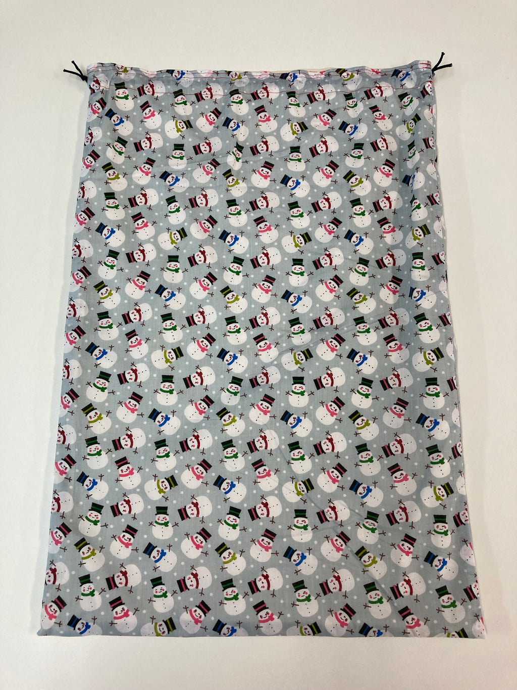 Santa Sack - Large - Snowmen on Grey