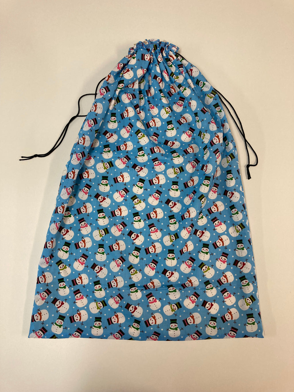 Santa Sack - Large - Snowmen on Blue