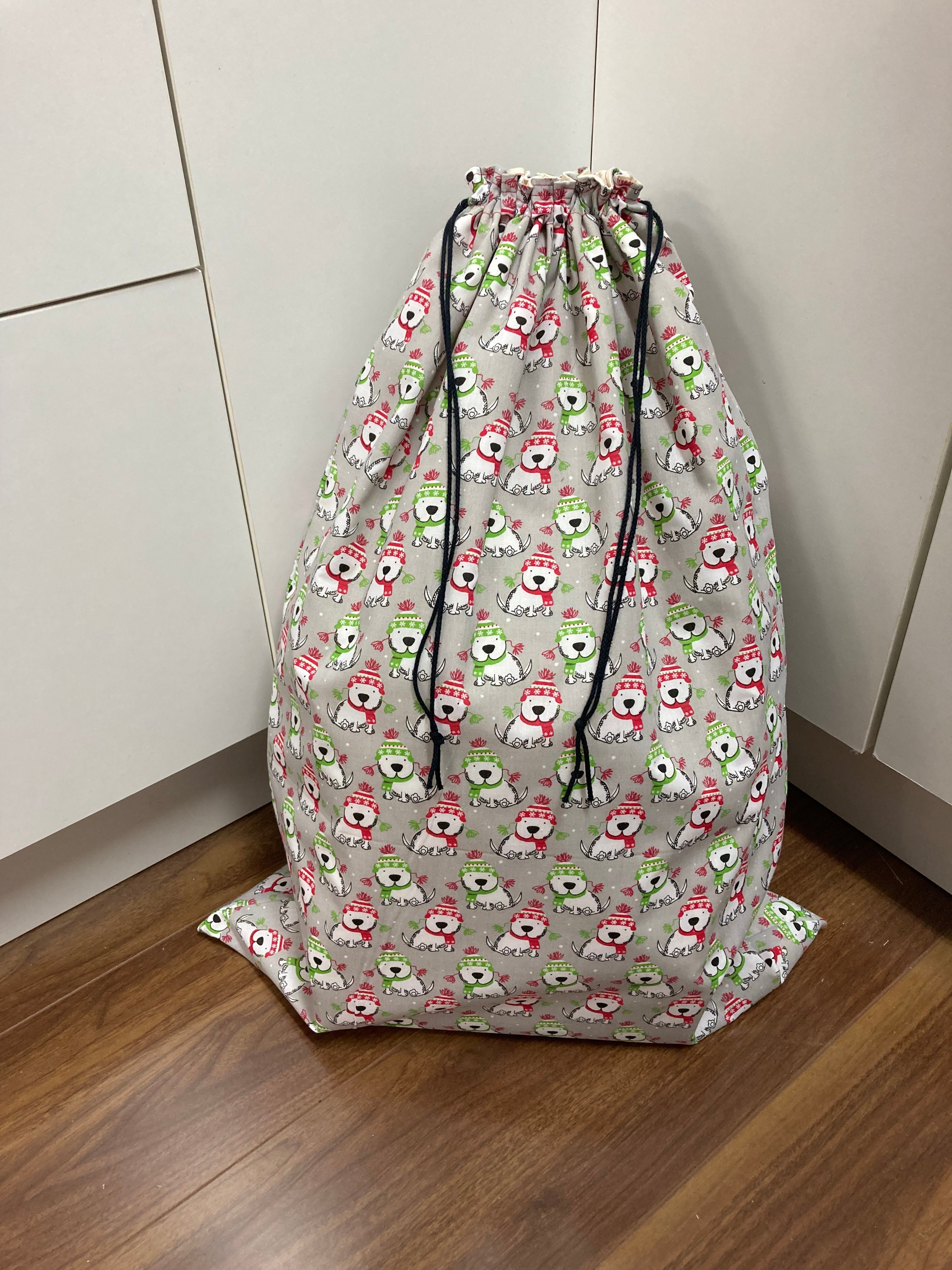 Santa Sack - Large - Christmas Dogs