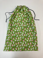 Santa Sack - Large - Snowmen on Lime