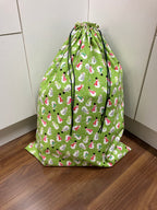 Santa Sack - Large - Snowmen on Lime