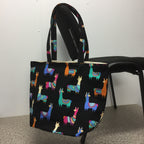 Large Tote Bag – Llamas Black