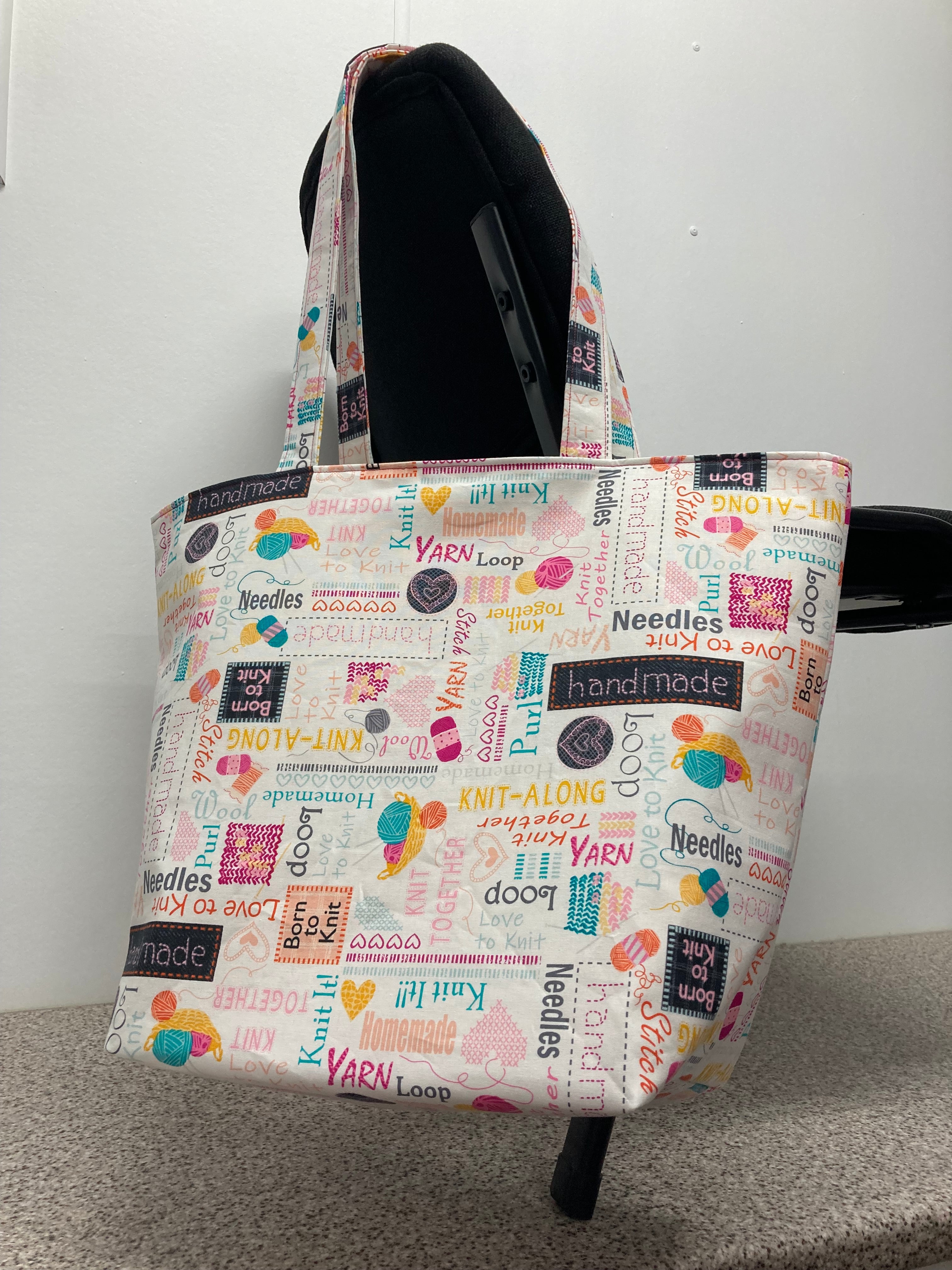 Large Tote Bag – Words to Knit By