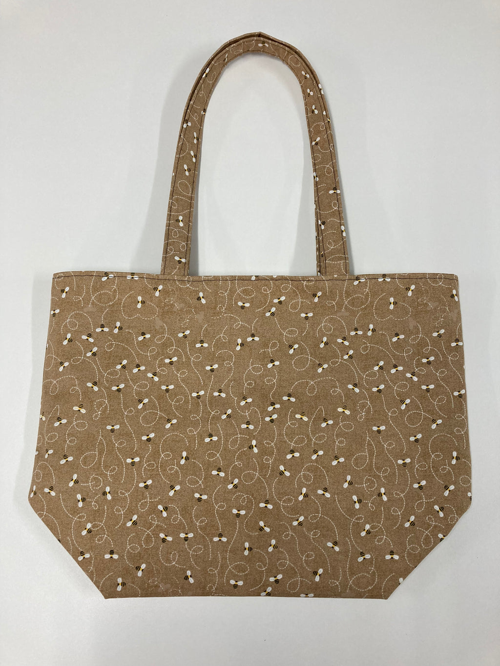 Large Tote Bag – Bees on Taupe