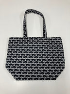Large Tote Bag – Black Cats on Dark Grey