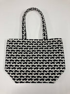 Large Tote Bag – Black Cats on White
