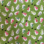 Santa Sack - Large - Snowmen on Lime