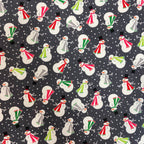 Santa Sack - Large - Snowmen on Dark Grey