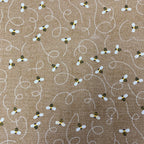 Large Tote Bag – Bees on Taupe