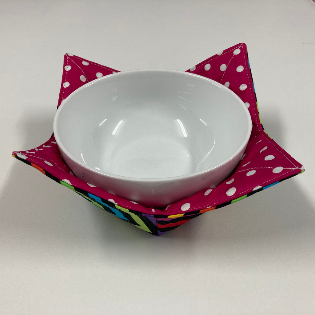 Soup Bowl Reversible Cozy – Spots and Chevron