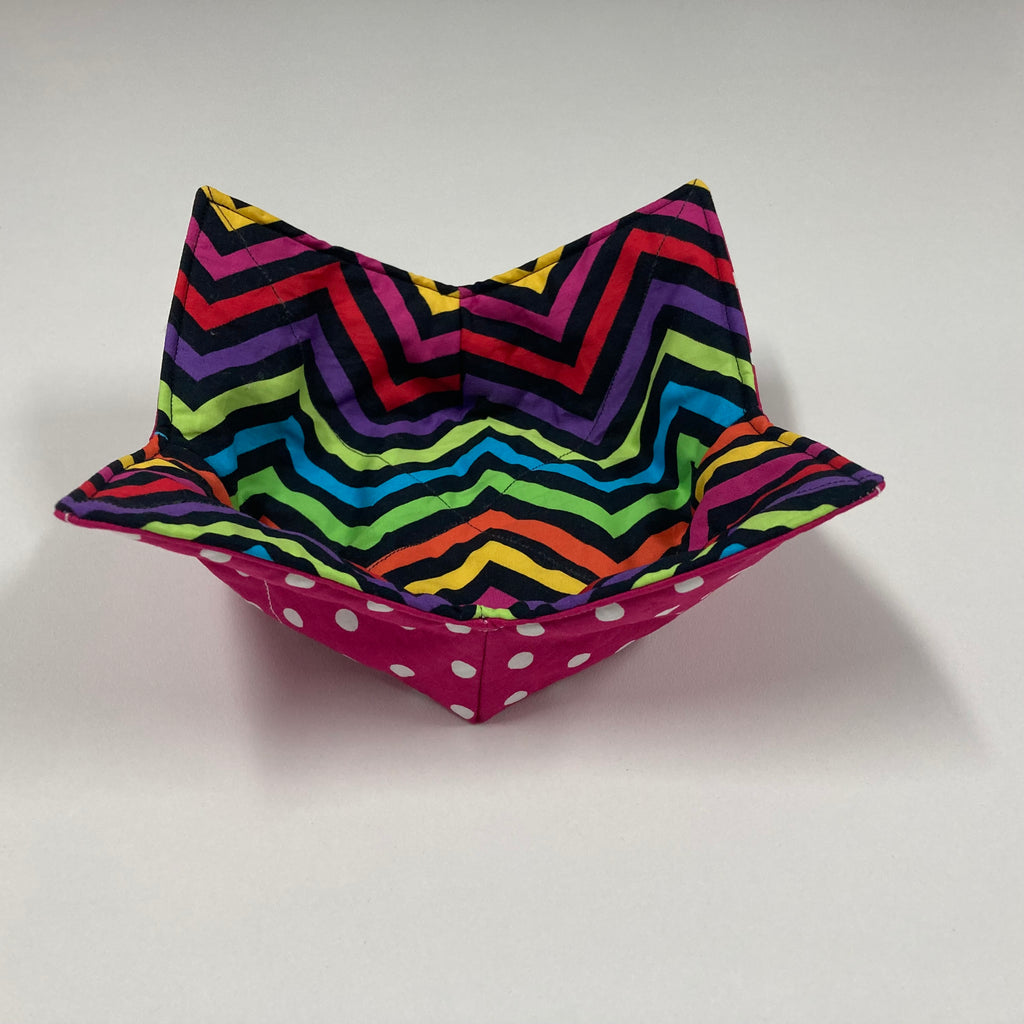 Soup Bowl Reversible Cozy – Spots and Chevron