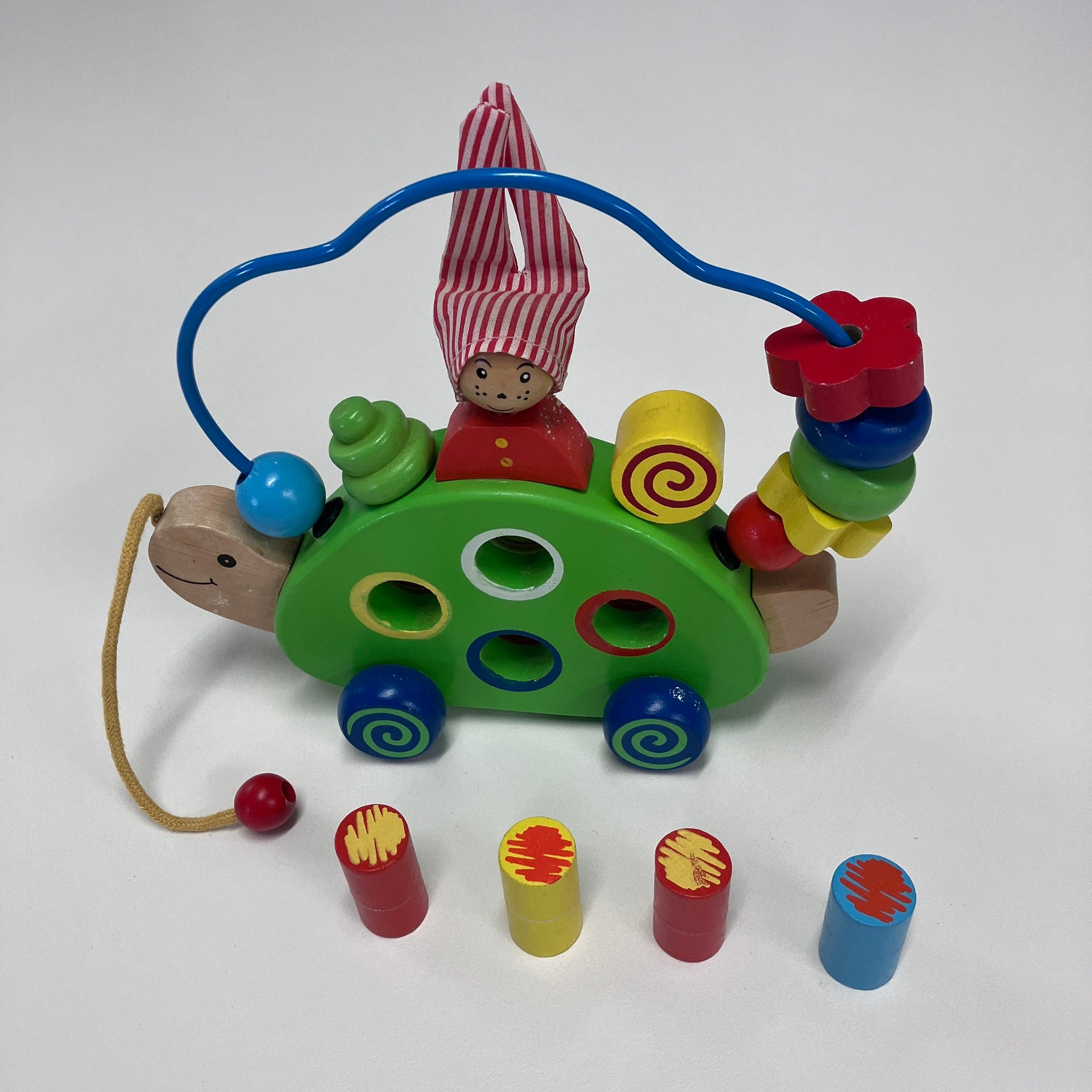 Wooden Maze - Roller Coaster Beads - Pull Along Turtle