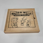 Wooden Build a Word Puzzle Box - 20 x 3-6pc puzzles