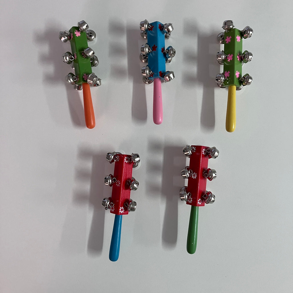 Wooden Bell Stick - Assorted Flower Designs
