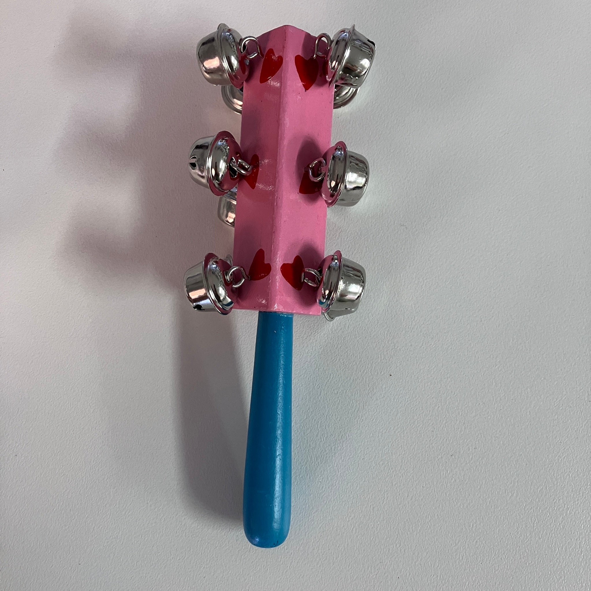 Wooden Bell Stick - Assorted Heart Designs