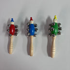 Wooden Bell Stick - Clown - Assorted Designs
